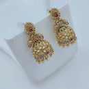 Lucentarts Jewellery Designer Pota Stone And Pearl Jhumki Earrings