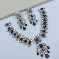 Lucentarts Jewellery Sparkling American Diamond Necklace Set for Women