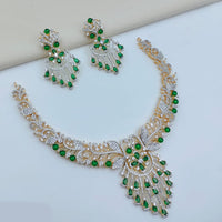 Lucentarts Jewellery Sparkling American Diamond Necklace Set for Women