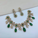 Lucentarts Jewellery Premium Pota Stone And Pearl Necklace Set