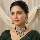 Lucentarts Jewellery Designer Polki Kundan Stone And Beads Choker Necklace Set