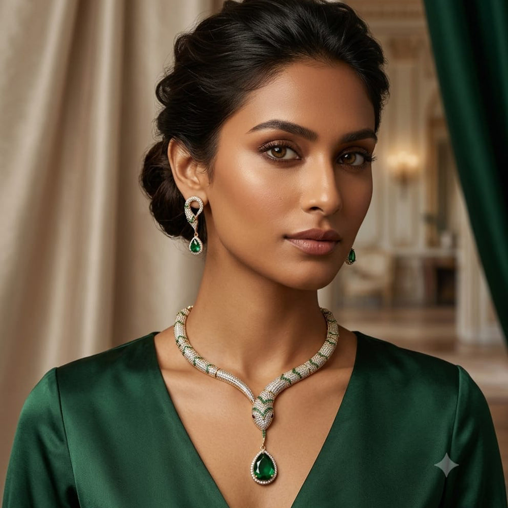 Lucentarts Jewellery Designer Austrian Stone Necklace Set