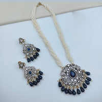 Lucentarts Jewellery Heritage Pota Stone Pearl And Beads Necklace Set