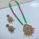 Lucentarts Jewellery Heritage Pota Stone Pearl And Beads Necklace Set