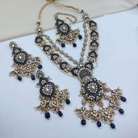 Lucentarts Jewellery Heritage Pota Stone Pearl And Beads Necklace Set