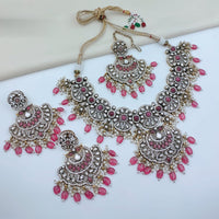 Lucentarts Jewellery Heritage Pota Stone Pearl And Beads Necklace Set