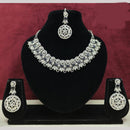 Lucentarts Jewellery Sparkling American Diamond Necklace Set for Women