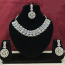 Lucentarts Jewellery Sparkling American Diamond Necklace Set for Women