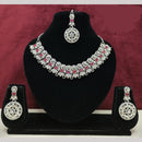 Lucentarts Jewellery Sparkling American Diamond Necklace Set for Women