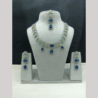 Lucentarts Jewellery Sparkling American Diamond Necklace Set for Women