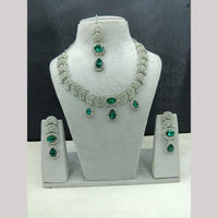 Lucentarts Jewellery Sparkling American Diamond Necklace Set for Women