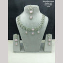 Lucentarts Jewellery Sparkling American Diamond Necklace Set for Women