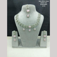 Lucentarts Jewellery Sparkling American Diamond Necklace Set for Women