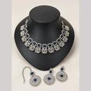Lucentarts Jewellery Sparkling American Diamond Necklace Set for Women