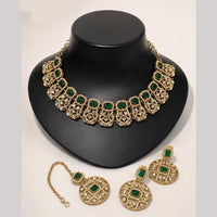 Lucentarts Jewellery Sparkling American Diamond Necklace Set for Women