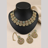 Lucentarts Jewellery Sparkling American Diamond Necklace Set for Women