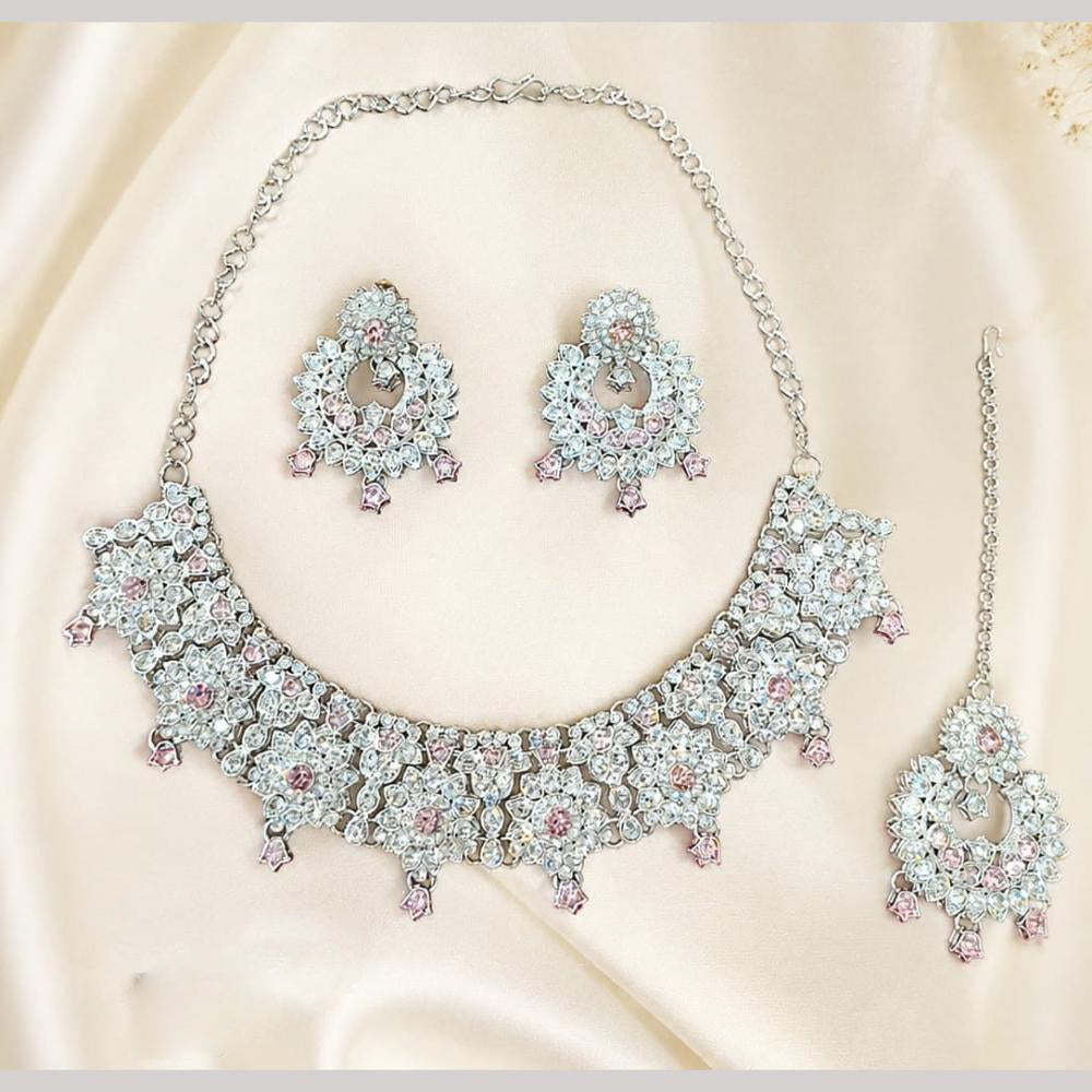 Lucentarts Jewellery Austrian Stone Necklace Set for Women