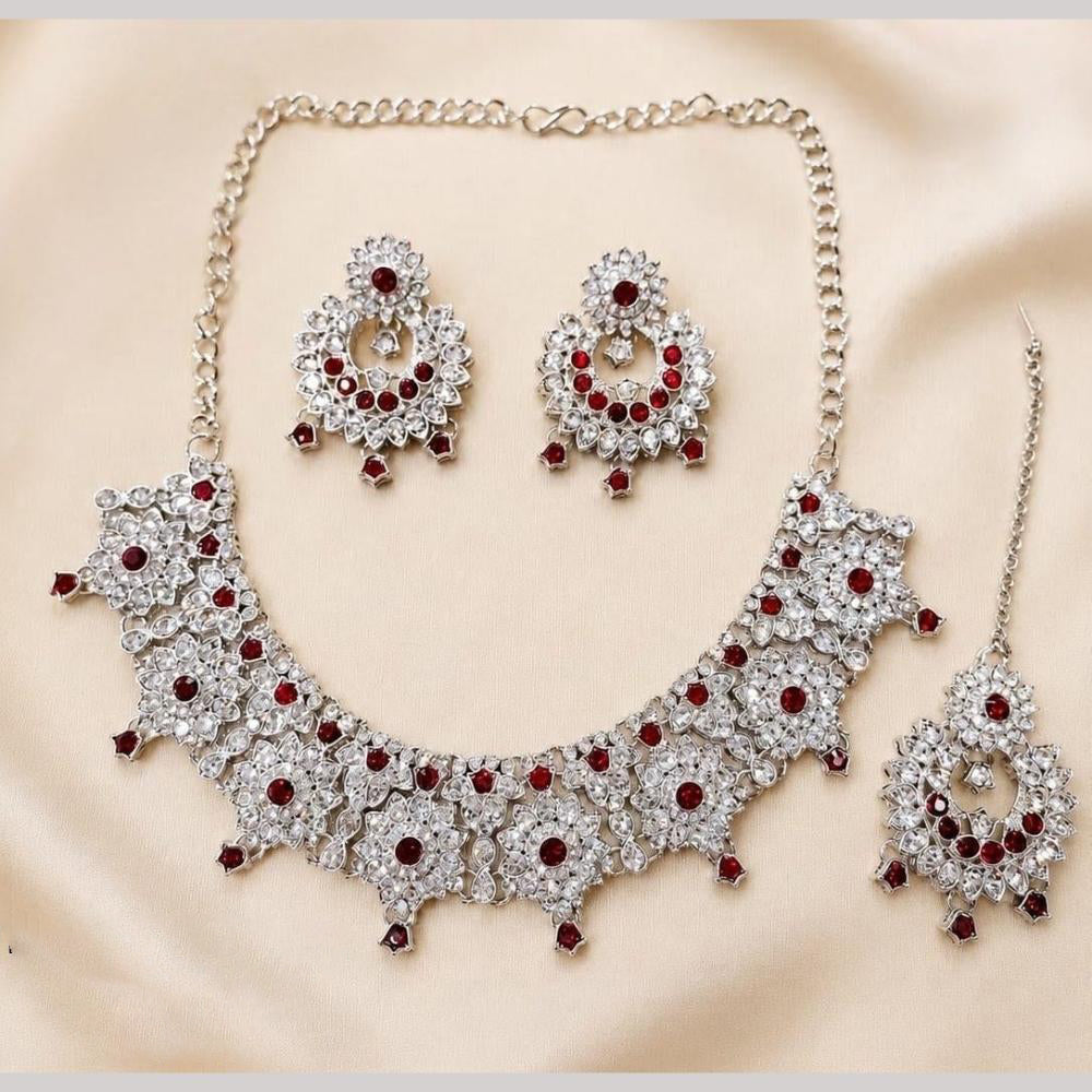 Lucentarts Jewellery Austrian Stone Necklace Set for Women