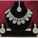 Lucentarts Jewellery Sparkling American Diamond Necklace Set for Women