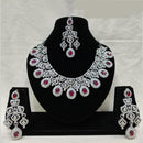 Lucentarts Jewellery Sparkling American Diamond Necklace Set for Women