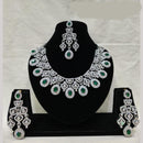 Lucentarts Jewellery Sparkling American Diamond Necklace Set for Women