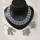 Lucentarts Jewellery Sparkling American Diamond Necklace Set for Women
