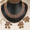 Lucentarts Jewellery Sparkling American Diamond Necklace Set for Women