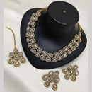 Lucentarts Jewellery Sparkling American Diamond Necklace Set for Women