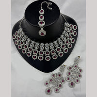 Lucentarts Jewellery Crystal And Kundan Stone Necklace Set for Women