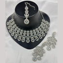 Lucentarts Jewellery Crystal And Kundan Stone Necklace Set for Women
