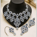 Lucentarts Jewellery Kundan And Crystal Stone Necklace Set for Women