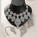Lucentarts Jewellery Kundan And Crystal Stone Necklace Set for Women