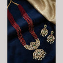 Lucentarts Jewellery Pota And Austrian Stone Long Necklace Set for Women