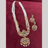 Lucentarts Jewellery Pota And Austrian Stone Long Necklace Set for Women