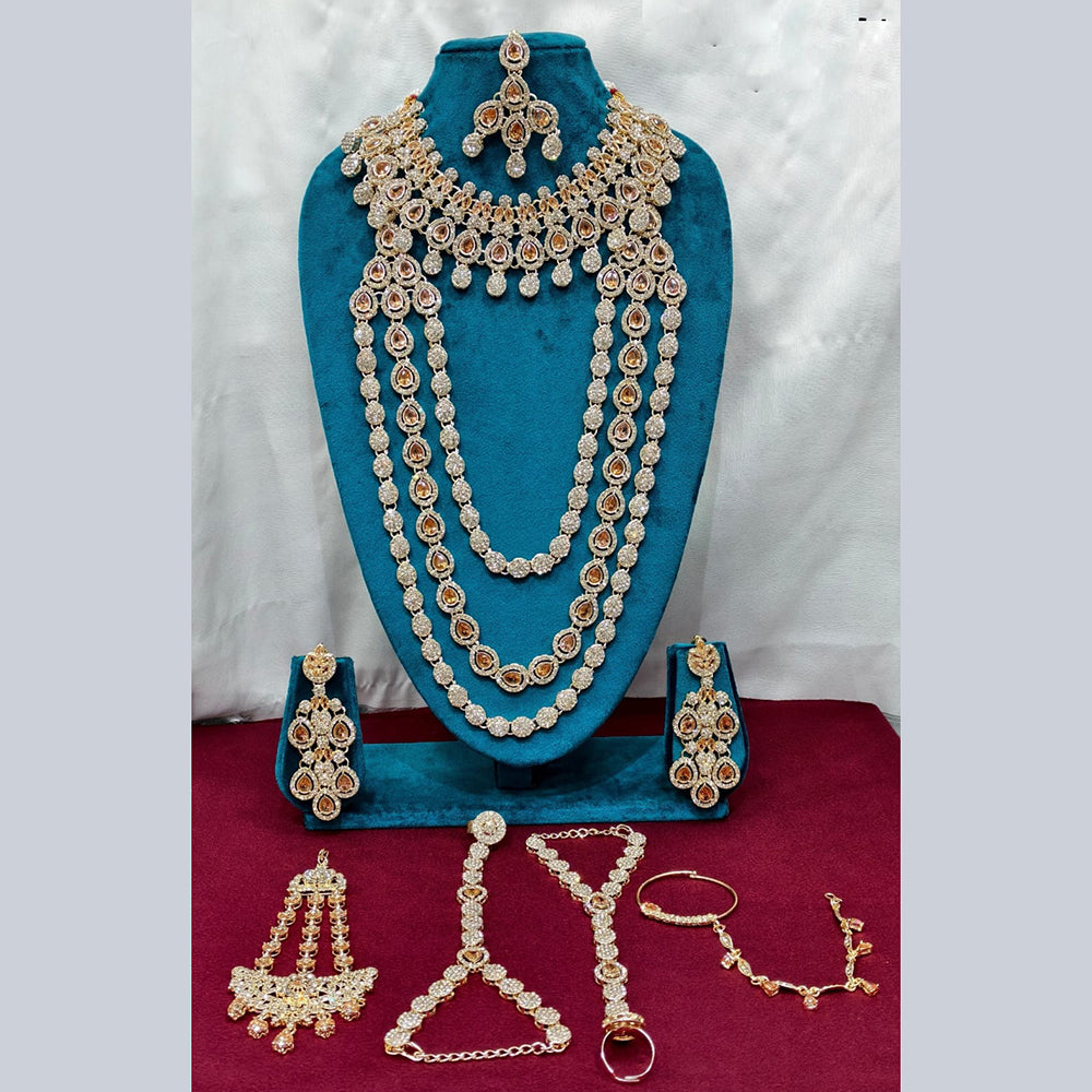 Lucentarts Jewellery Austrian And Crystal Stone Bridal Jewellery Set