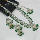 Lucentarts Jewellery Kundan Stone And Beads Long Necklace Set for Women