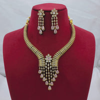 Lucentarts Jewellery Sparkling American Diamond Necklace Set for Women