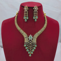 Lucentarts Jewellery Sparkling American Diamond Necklace Set for Women