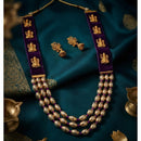 Lucentarts  Jewellery Gold Plated Laxmi Design Necklace Set