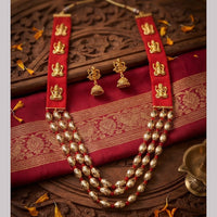 Lucentarts  Jewellery Gold Plated Laxmi Design Necklace Set