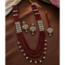 Lucentarts  Jewellery Gold Plated Crystal Stone And Beads  Necklace Set