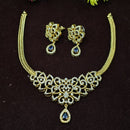 Lucentarts Jewellery Gold Plated American Diamond Necklace Set