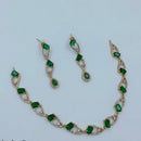 Lucentarts Jewellery Gold Plated American Diamond Necklace Set