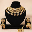 Lucentarts Jewellery Classic Crystal Stone And Beads Choker Necklace Set