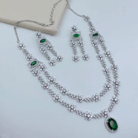 Lucentarts Jewellery Designer American Daimond Necklace Set for Women