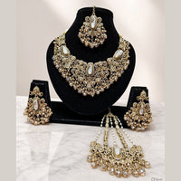 Lucentarts Jewellery Premium Austrain Stone And Beads Necklace Set for Women