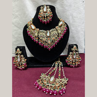 Lucentarts Jewellery Premium Austrain Stone And Beads Necklace Set for Women