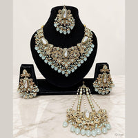 Lucentarts Jewellery Premium Austrain Stone And Beads Necklace Set for Women
