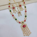 Lucentarts Jewellery Luxury Polki Kundan And American Diamond Necklace Set