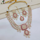 Lucentarts Jewellery Luxury Polki Kundan And American Diamond Necklace Set